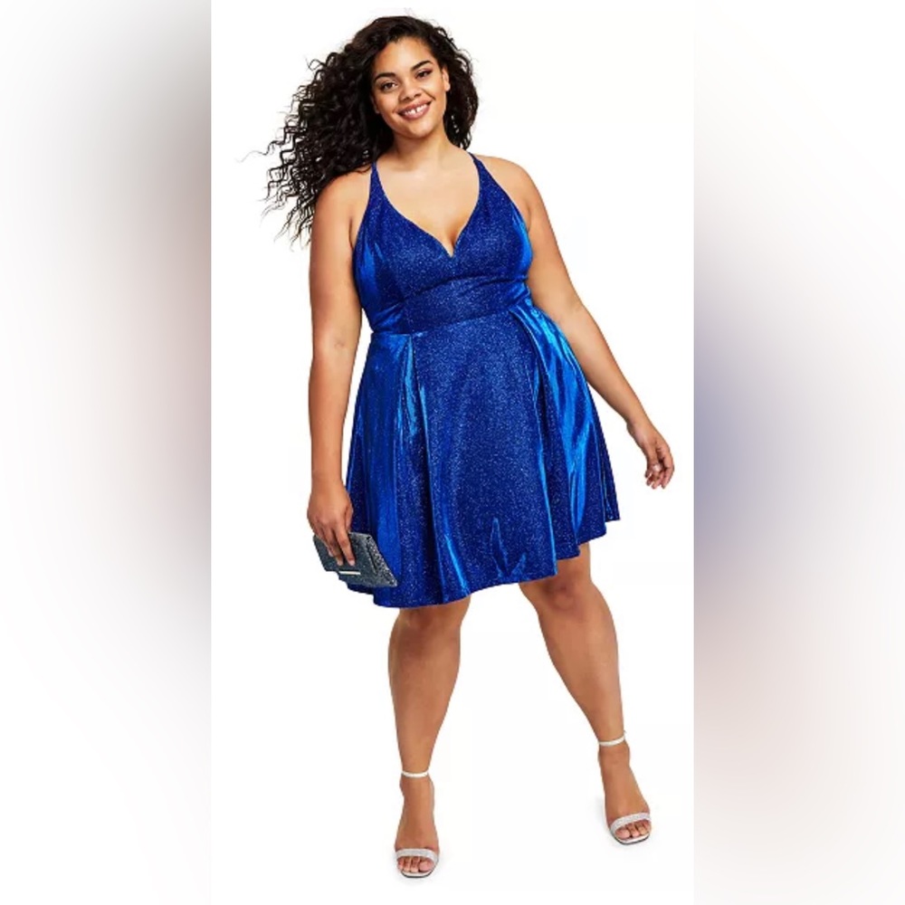 City Studios Plus Size Glitz & Glam Dress
